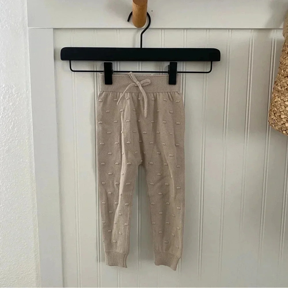 Quincy Mae 100% Organic Cotton Sweater Knit Pants 18-24m NWT